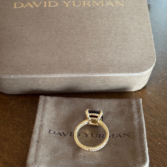 David Yurman CHATELAINE 18K YG  Garnet Ring with Diamonds - Picture 4 of 10